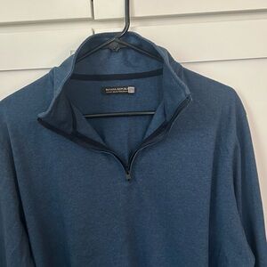 Banana Republic Men's Zip-Up Sweater in Deep Blue